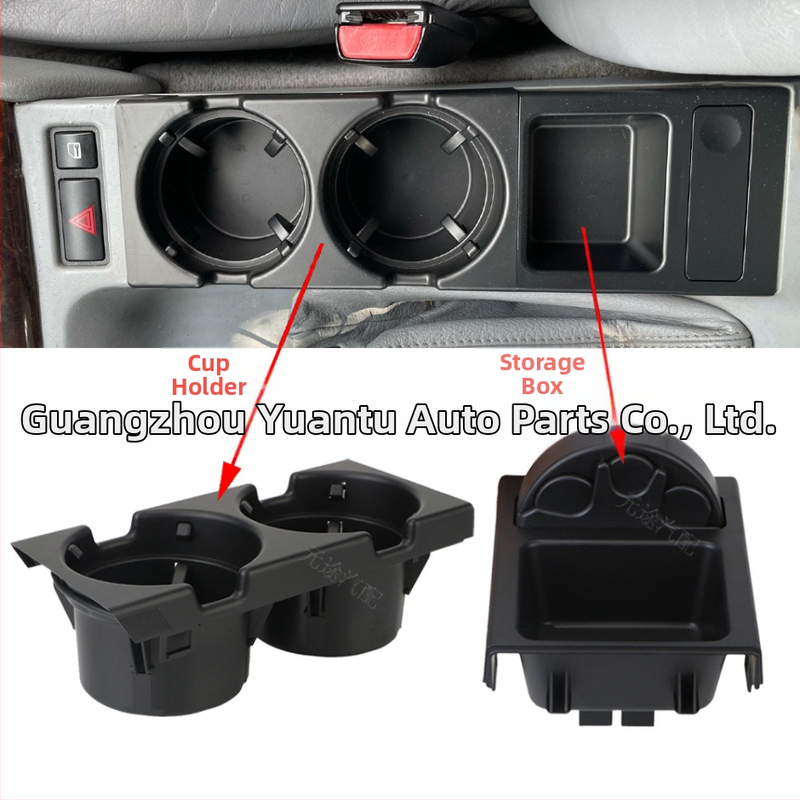 BMW 3 серия E46 Централна конзола държач за чаши и кутия за съхранение, ABS+PC, модели 51168217957/51168217953, съвместим с 1998–2006