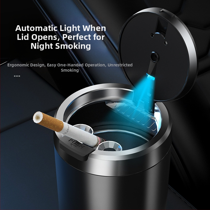 Automobilio peleninė su apšvietimu, vieno mygtuko atidarymas, nešiojama, universalus modelis; medžiaga: plastikas; gamybos procesas: įpurškimo formavimas; svoris: 0.2