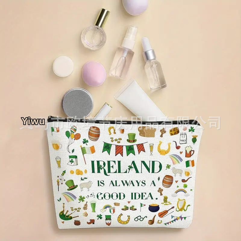 Чанта с принт в стил Свети Патрик, изработена от Oxford плат, произход Китай, подходяща за лято, зима, пролет и есен, персонализируема, лансирана през лято 2024