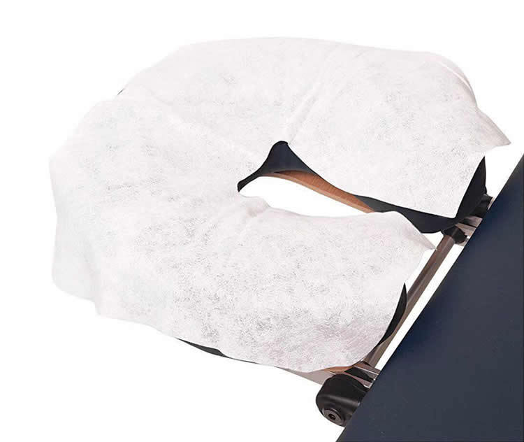 Μίας χρήσης μη υφασμένη πετσέτα με οπή σε σχήμα U για σαλόνι ομορφιάς, πρόσωπο και τραπέζι μασάζ; 30x40 cm, 25–50 g, προστασία από σκόνη