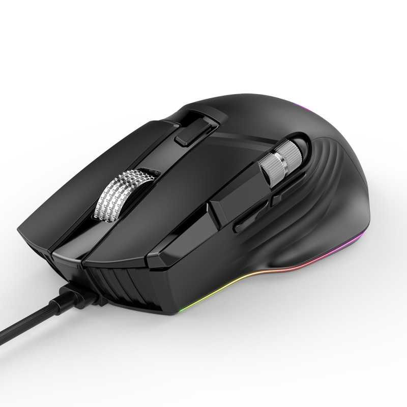 Кабелна гейминг мишка, DPI 12400, USB интерфейс, 10 бутона, 6-степенна регулируема резолюция