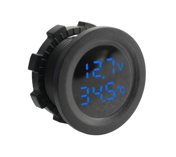 Автомобилен волтметър с двоен цифров дисплей, модел 666