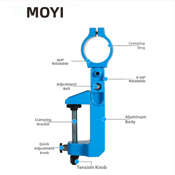 Στερεωτικό για ηλεκτρικό τρυπάνι με παγκόσμιο περιστρεφόμενο στήριγμα – επιτραπέζιο στήριγμα (Μάρκα: Moyi; Υλικό: Αλουμίνιο χυτό σίδηρος)
