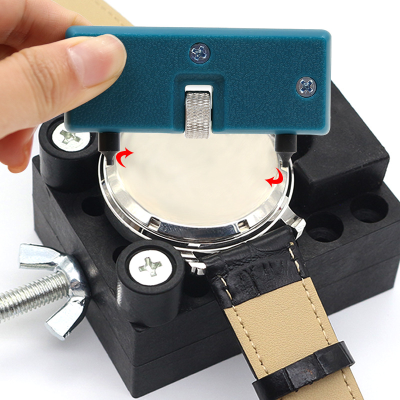 Εργαλείο δύο αρπάδων για άνοιγμα πίσω κάλυμματος ρολογιού και αντικατάσταση μπαταρίας – μεταλλική στρογγυλή κεφαλή, εργαλείο επισκευής ρολογιών (QST EXPRESS)