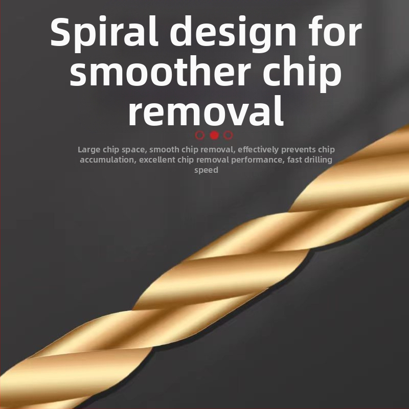 230 броя титаново покрити винтови свредла с прав хвостовик за дървообработване, в пластмасова кутия