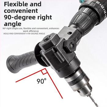 Ηλεκτρικός γωνιακός προσαρμογέας 90° για τρυπάνι και δραπανοβίδωμα – τσοκ, καθολική κεφαλή διάτρησης/βίδωσης