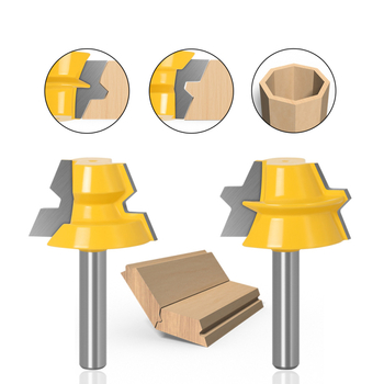 Φρέζα για ξύλο – 8-πλευρη φρέζα mortise και tenon, για CNC μηχανές χάραξης, για ξύλο, MDF, laminate και σύνθετα πάνελ, σετ 2 τεμαχίων