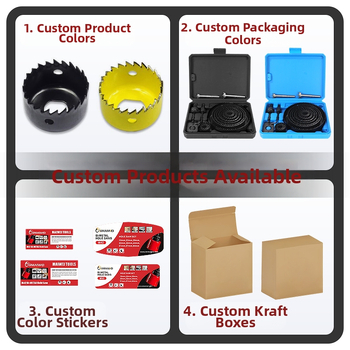 Комплект дупкопробивни дискове за дърво, 21 части, алуминиева сплав, 13 режещи диска, калъф включен