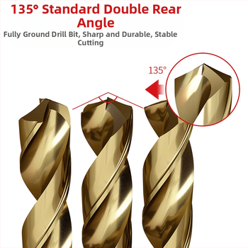 Комплект винтови свредла с кобалт за ръчна електрическа бормашина, 51 части, високо-скоростна стомана