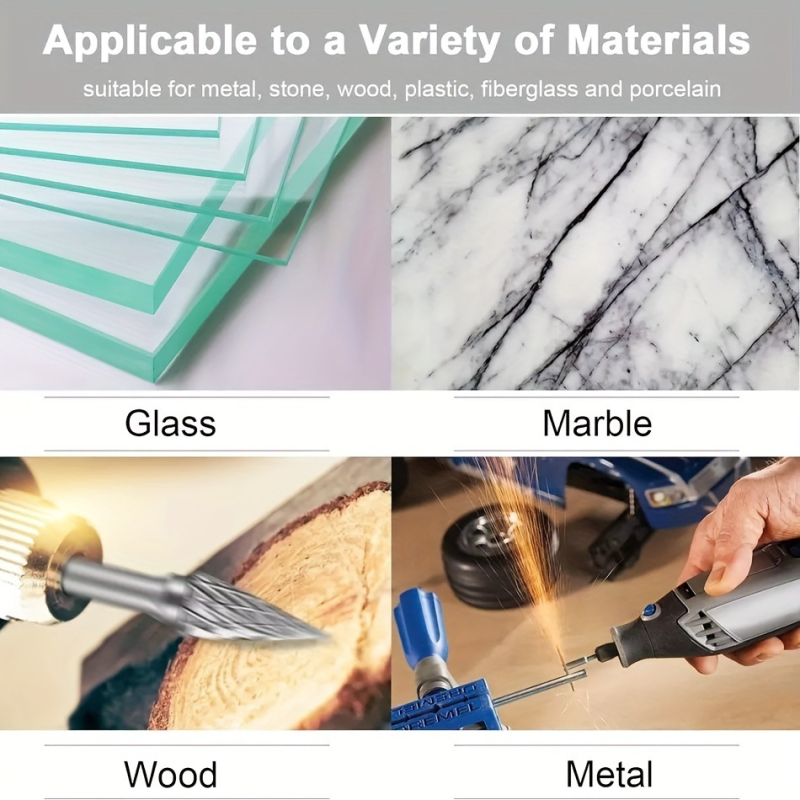 20 gab. volframa karbīda frēzes rotējošajiem rīkiem ar dubultiem dimanta griezumiem