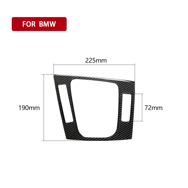 BMW E46 3. sērijas oglekļa šķiedras dekoratīvā vāciņa komplekts pārslēdzējam un stāvbremzei ar centrālās konsores rāmi — Modelis RRX-101608