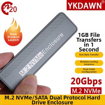 Εξωτερική θήκη M.2 NVMe SSD με USB 3.2 Gen2x2, 20 Gbps ταχεία μεταφορά, αλουμινένιο περίβλημα, υποστηρίζει έως 4TB, OEM/ODM διαθέσιμο