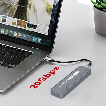Εξωτερική θήκη M.2 NVMe SSD με USB 3.2 Gen2x2, 20 Gbps ταχεία μεταφορά, αλουμινένιο περίβλημα, υποστηρίζει έως 4TB, OEM/ODM διαθέσιμο