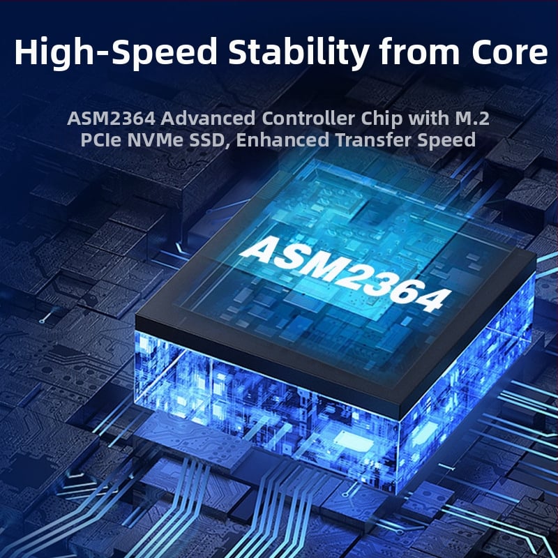 M.2 NVMe išorinis SSD korpusas USB 3.2 Gen2x2, 20 Gbps, aliuminio korpusas, palaiko iki 4TB, OEM/ODM prieinamas