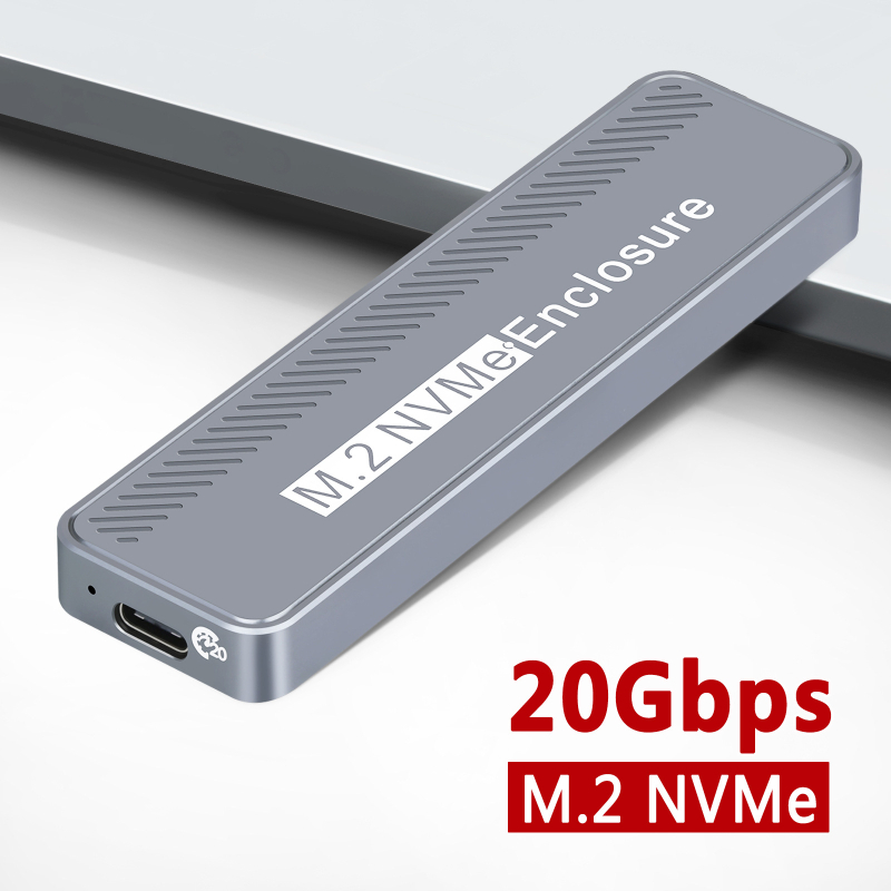 Εξωτερική θήκη M.2 NVMe SSD με USB 3.2 Gen2x2, 20 Gbps ταχεία μεταφορά, αλουμινένιο περίβλημα, υποστηρίζει έως 4TB, OEM/ODM διαθέσιμο