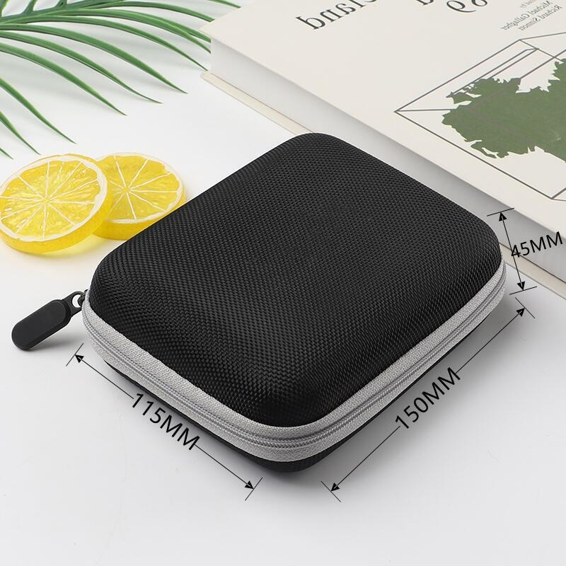 Θήκη με φερμουάρ για αποθήκευση power bank, σκληρού δίσκου, καλωδίων και ακουστικών — Υλικό Oxford EVA, κατασκευή με ψυχρή πίεση