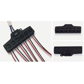 Πολυκαναλικός συνδετήρας γραμμής με 2 εισόδους και 12 εξόδους, μηχανισμός αυτοκλειδώματος