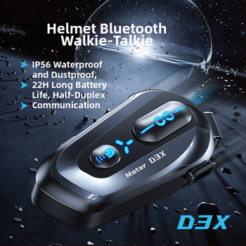 Bluetooth interkom pre prilbu, stereo, vodeodolný • Bluetooth 5.3 • Dosah až 15 m • 8+ hodín batérie