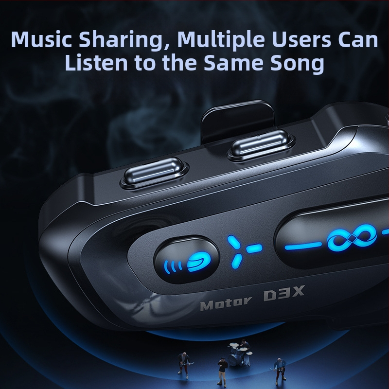 Bluetooth interkom pre prilbu, stereo, vodeodolný • Bluetooth 5.3 • Dosah až 15 m • 8+ hodín batérie