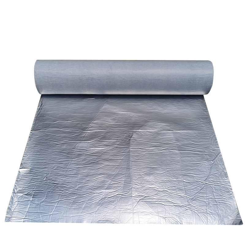 Ūdensizturīgs pašlīmējošs ruļveida materiāls jumtiem un sienām, UVPE materiāls, slāņaina forma, rulonveida izskats, ūdens atvairīgs šķiedras kodols