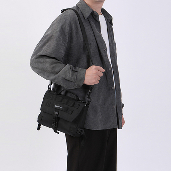 Мъжка кръстосана чанта през рамо (уличен стил; нейлон; водоустойчива; BRIGHTPAI)