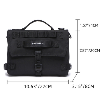 Мъжка кръстосана чанта през рамо (уличен стил; нейлон; водоустойчива; BRIGHTPAI)