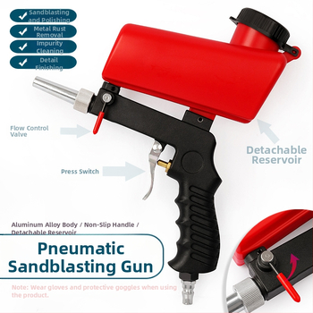 Musen Hall πνευματικό πιστόλι αμμοβολής κραμάτων, υψηλής πίεσης για αφαίρεση οξειδώσεων και προσμίξεων, βάρος 0,83 kg