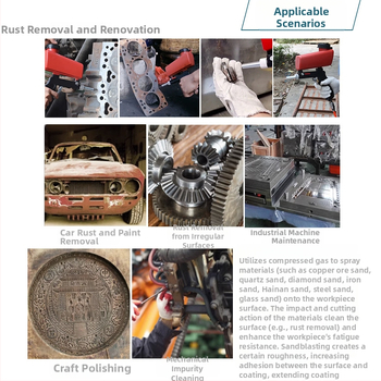 Musen Hall πνευματικό πιστόλι αμμοβολής κραμάτων, υψηλής πίεσης για αφαίρεση οξειδώσεων και προσμίξεων, βάρος 0,83 kg