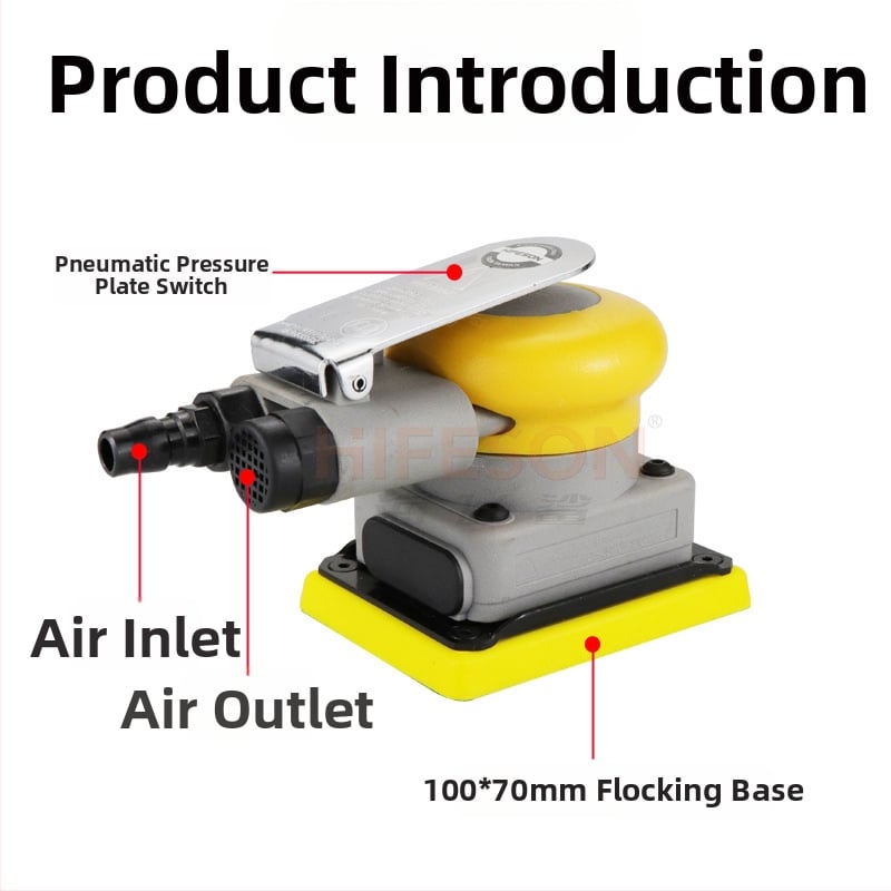 Sea Flying Shark 812S пневматичен правоъгълен шлайф, вибриращ въздушен шлайф, с клипса