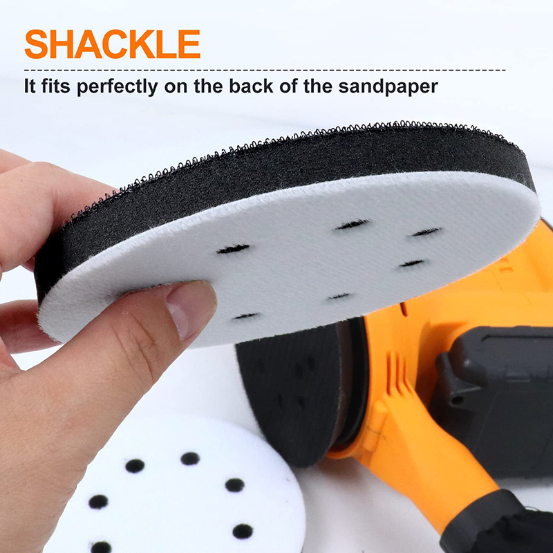 Πνευματικό σφουγγαρο-Buffer για ξηρή λείανση με αυτοκόλλητο βελούδινο πίσω γυαλόχαρτο για καμπύλες επιφάνειες