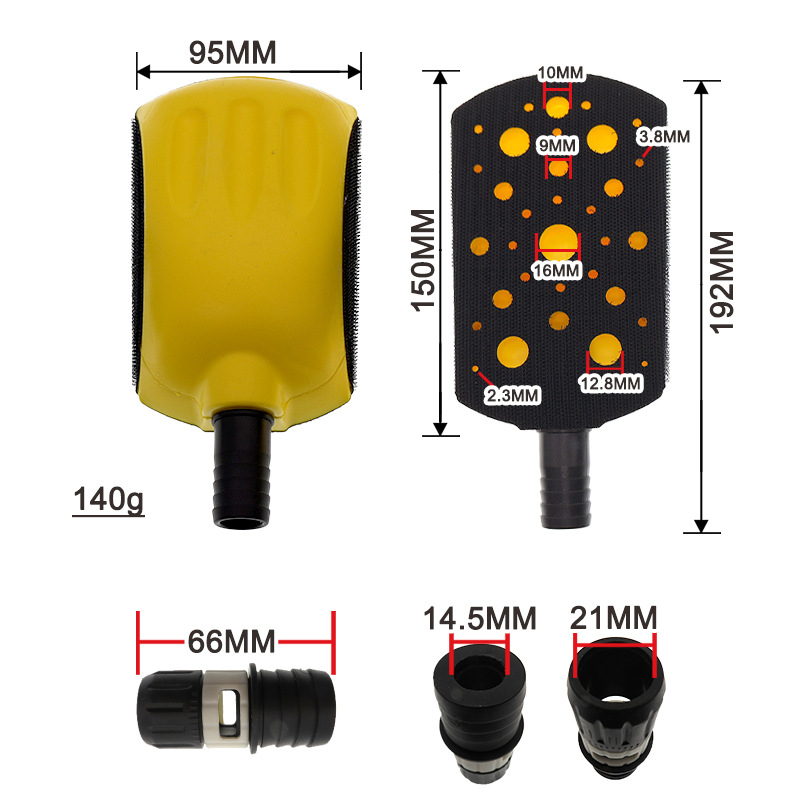 Rokas slīpēšanas disks ar putekļu savākšanu – PU+nylon hook‑and‑loop pamatne, cietība 55–60, pašlīmējošs