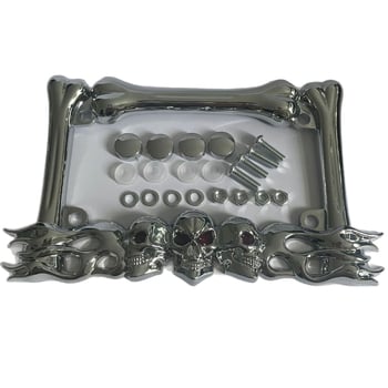 Motociklo numerio plokštelės rėmelis LPF890, plastmasinis, stačiakampis, tinkamas motociklams, priedas nr. 890