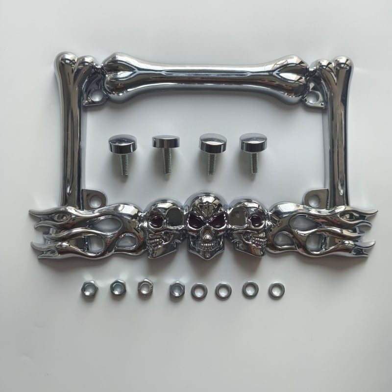 Motociklo numerio plokštelės rėmelis LPF890, plastmasinis, stačiakampis, tinkamas motociklams, priedas nr. 890