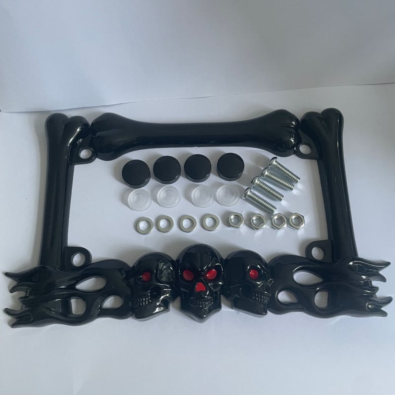 Motociklo numerio plokštelės rėmelis LPF890, plastmasinis, stačiakampis, tinkamas motociklams, priedas nr. 890