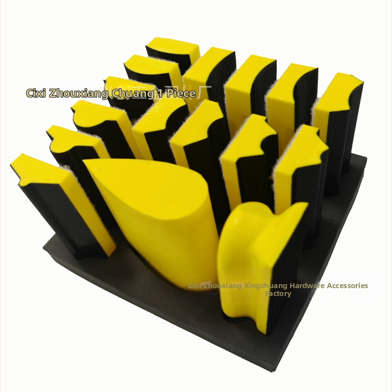 Многофункционален дърводелски блок за шлайфане и полиране (16-частен комплект; PU пяна конструкция; PU материал; за шлайфане и полиране; марка Xinchuang)