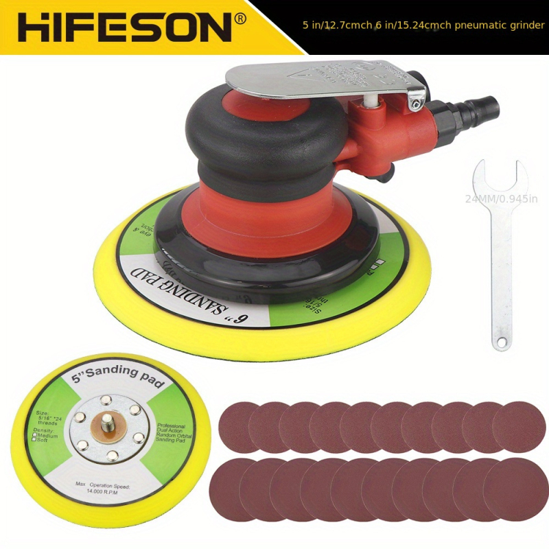 Sea Flying Shark A3 пневматичен ръчен дисков шлайф – индустриален клас, за шлайфане и полиране на метални повърхности