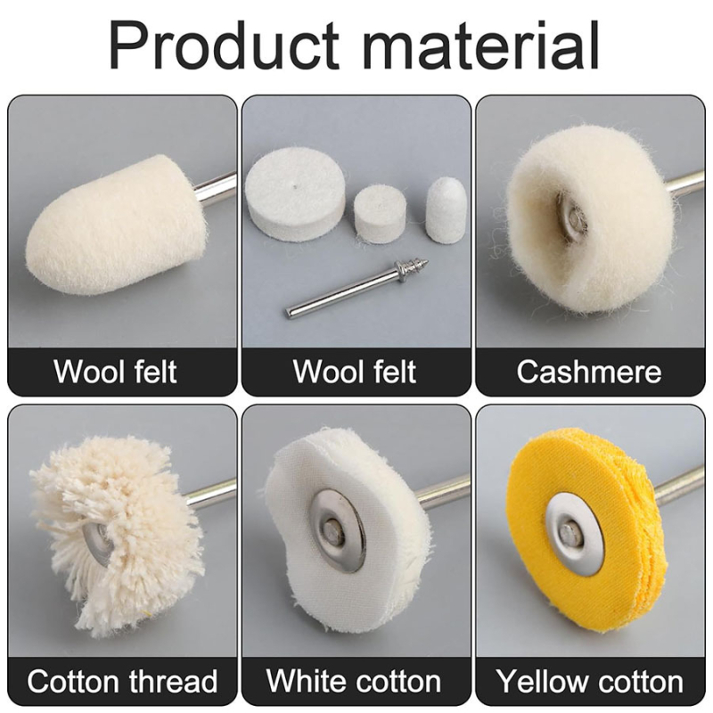 Yi Baida Pulēšanas riteņu komplekts, tips: komplekts, materiāls: pulētā vilna, abrazīvs: vilna, cietība: 60