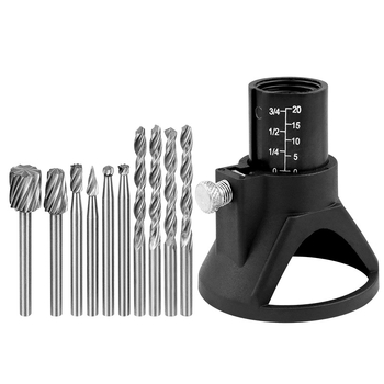 Σετ φρεζών για ηλεκτρικό γρεντера — 11 τεμάχια με θέση/προσαρμογέα, τρυπάνι από υψηλής ταχύτητας ατσάλι και περιστροφικές φρεζούρες