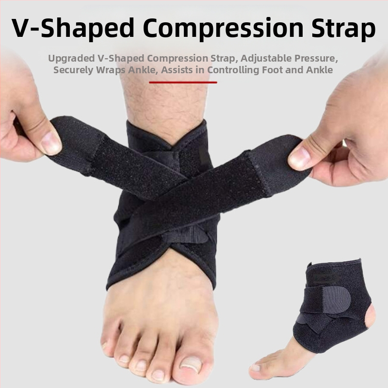 Спортна защита за глезен от неопрен, лека компресия, защита срещу навяхвания, подходяща за баскетбол и тичане