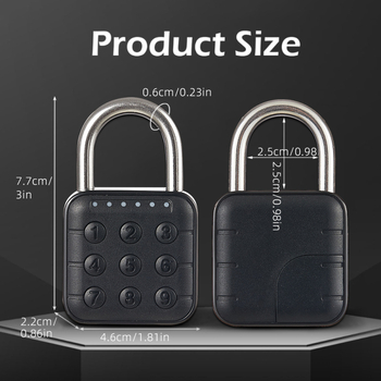 Έξυπνο κλειδαριά ντουλάπας με ψηφιακό κωδικό, μοντέλο SY12, υλικό: κράμα ψευδαργύρου + πλαστικό, τύπος: αριθμοί, πάχος κλειδωτικής ράβδου 6 мм, απόσταση ράβδων 45 мм