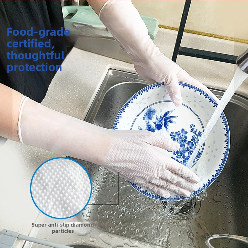 Dong Tao 8700 еднократни нитрилни ръкавици, устойчиви на киселини и основи, противохлъзгащи, водоустойчиви, удължени