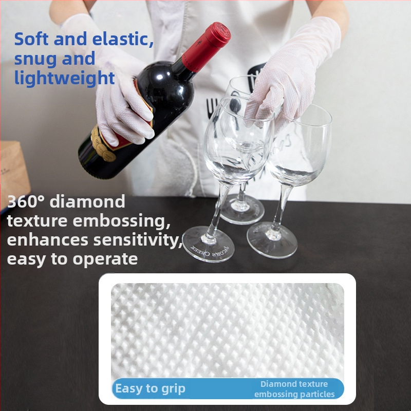 Dong Tao 8700 еднократни нитрилни ръкавици, устойчиви на киселини и основи, противохлъзгащи, водоустойчиви, удължени