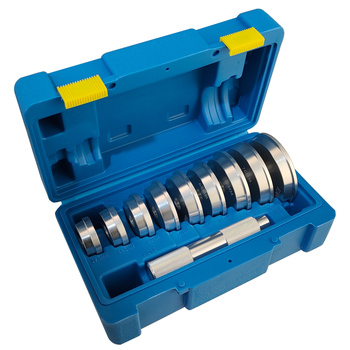 Σετ 10 τεμαχίων εργαλείων αποσυναρμολόγησης ρουλεμάν με κεκλιμένο σχεδιασμό για ρουλεμάν τροχών, σκληρό κράμα, εργαλείο πίεσης με καουτσούκ επένδυση για αυτοκινητοεπισκευές