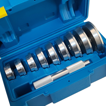 Σετ 10 τεμαχίων εργαλείων αποσυναρμολόγησης ρουλεμάν με κεκλιμένο σχεδιασμό για ρουλεμάν τροχών, σκληρό κράμα, εργαλείο πίεσης με καουτσούκ επένδυση για αυτοκινητοεπισκευές