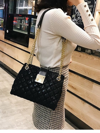 Чанта Tote от дантела, хоризонтална правоъгълна форма, цип за затваряне, полиестерна подплата, двойни презрамки