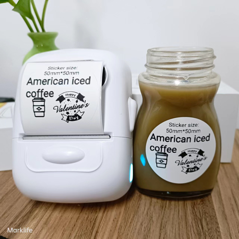 P50 Bluetooth термален принтер за етикети — формат печат 15–57 мм, хартия за термални етикети, капацитет 100–500 етикета, съвместим с Android и iOS