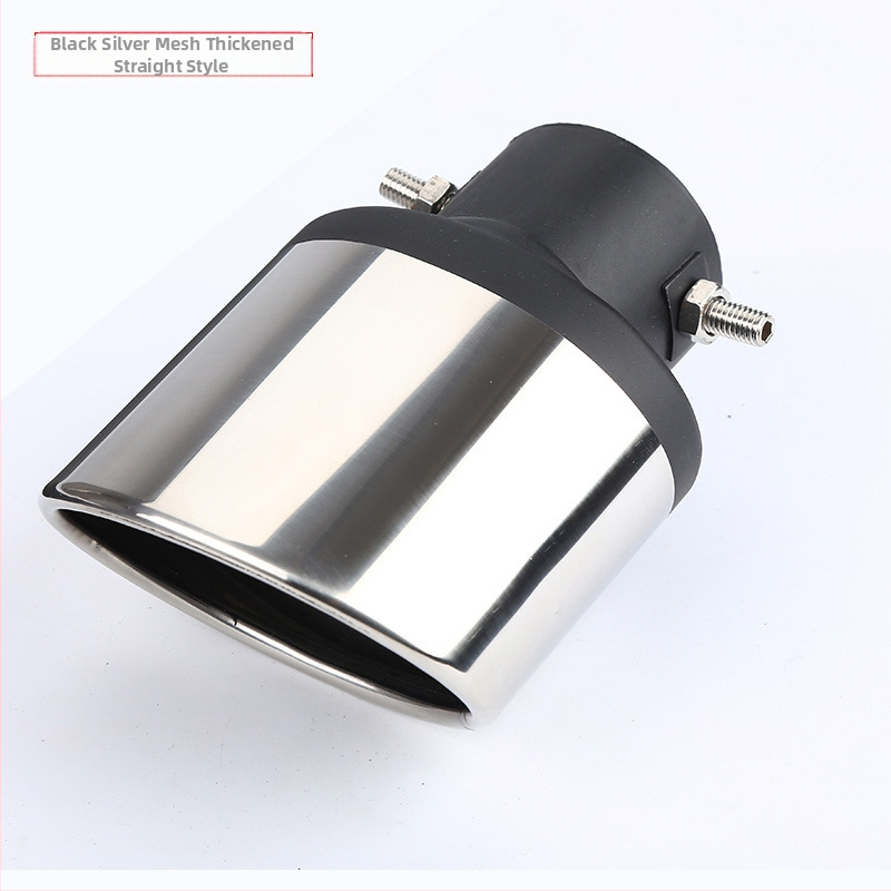 Автомобилен изпускателен накрайник с дизайн на акула и мрежесто гърло, неръждаема стомана, персонализирана обработка, декоративен ефект (Модел: Акула с мрежесто гърло; Материал: Неръждаема стомана; Обработване: Да; Съвместимост: Общи модели)