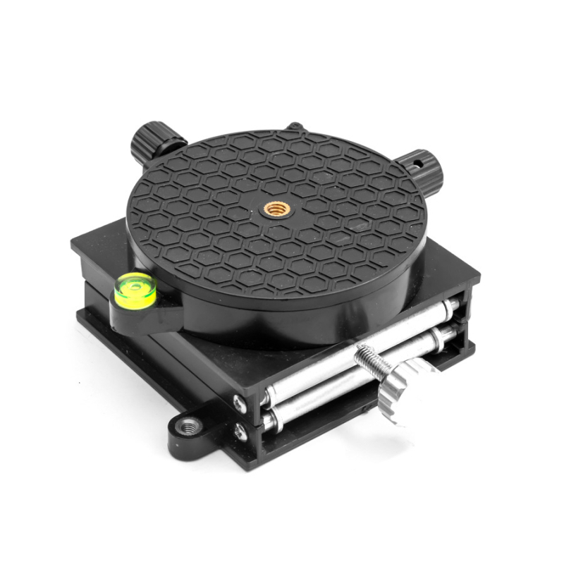 Стойка за лазерен нивелир от алуминиева сплав, подова, с 360° въртяща се работна маса и автоматично нивелиране с фино регулиране