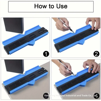 Ξυλουργικός μετρητής περιγράμματος με στρογυλεμένες γωνίες, πολυλειτουργικός κανόνας προφίλ για καμπύλες