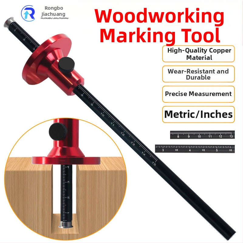Европейски дървообработващ чертаещ инструмент — лезвие за метрично и дюймово измерване, дървен шипов чертаещ инструмент, паралелна прецизност